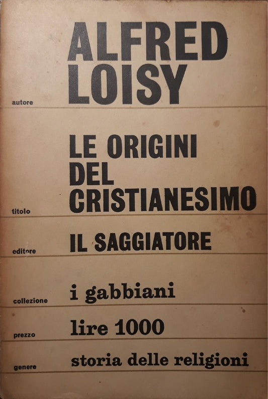 Le origini del cristianesimo - copertina