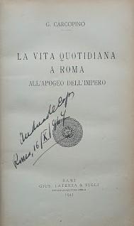 La vita quotidiana a Roma all'apogeo dell'impero - copertina