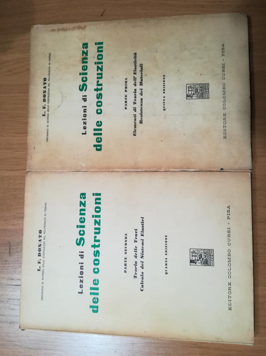 Lezioni di Scienza delle costruzioni (parte prima e parte seconda) - copertina