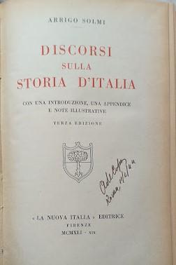 Discorsi sulla storia d'Italia - copertina