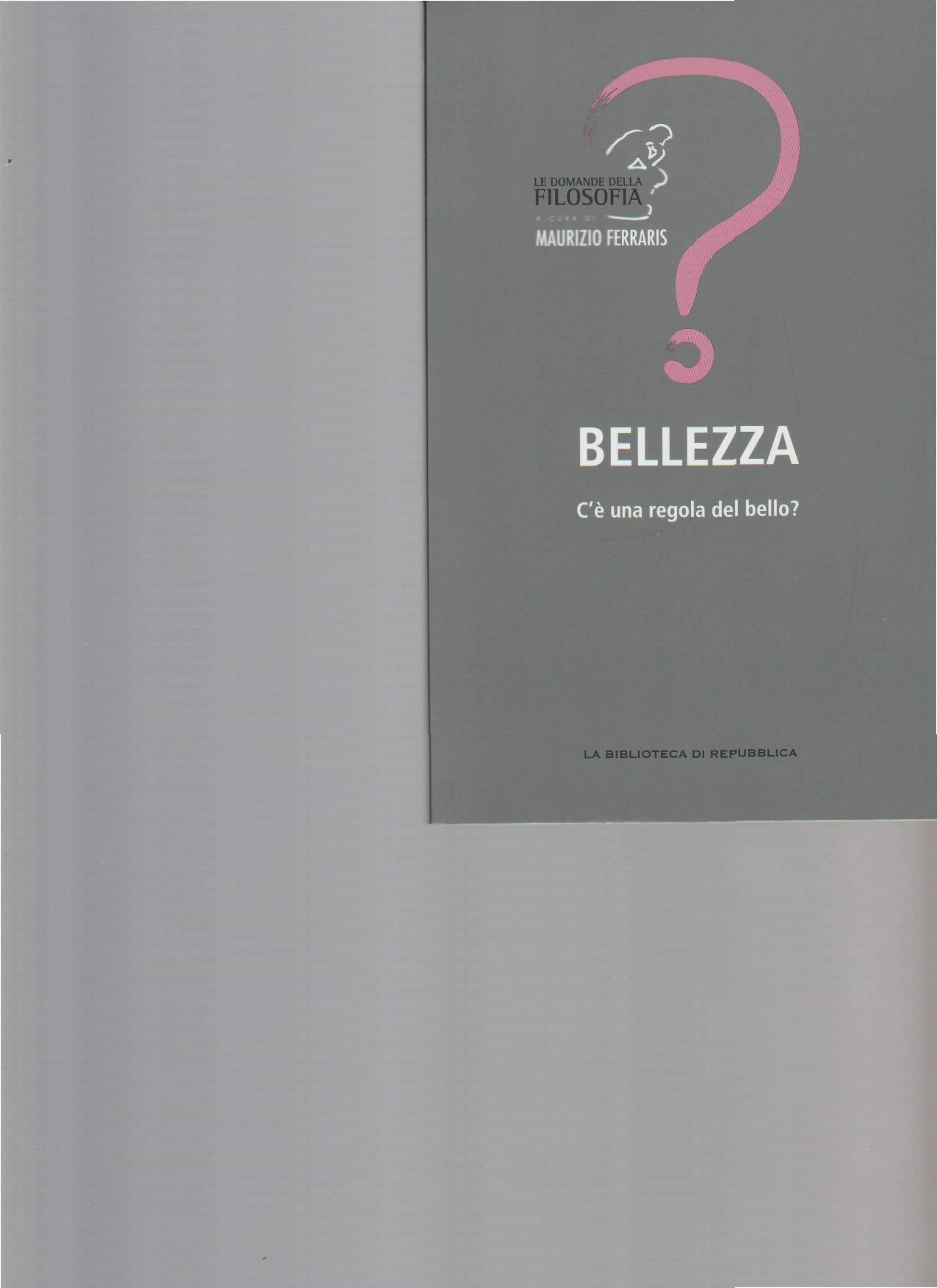 BELLEZZA. C'è una regola del bello? - copertina