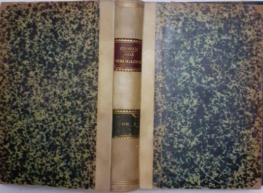 Teoria delle obbligazioni nel diritto moderno italiano Vol. I - copertina