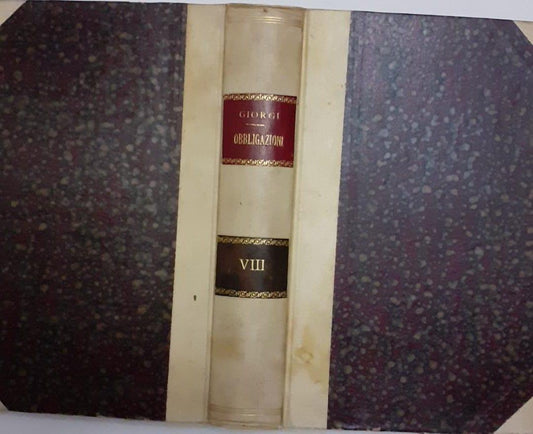 Teoria delle obbligazioni nel diritto moderno italiano vol VIII - copertina