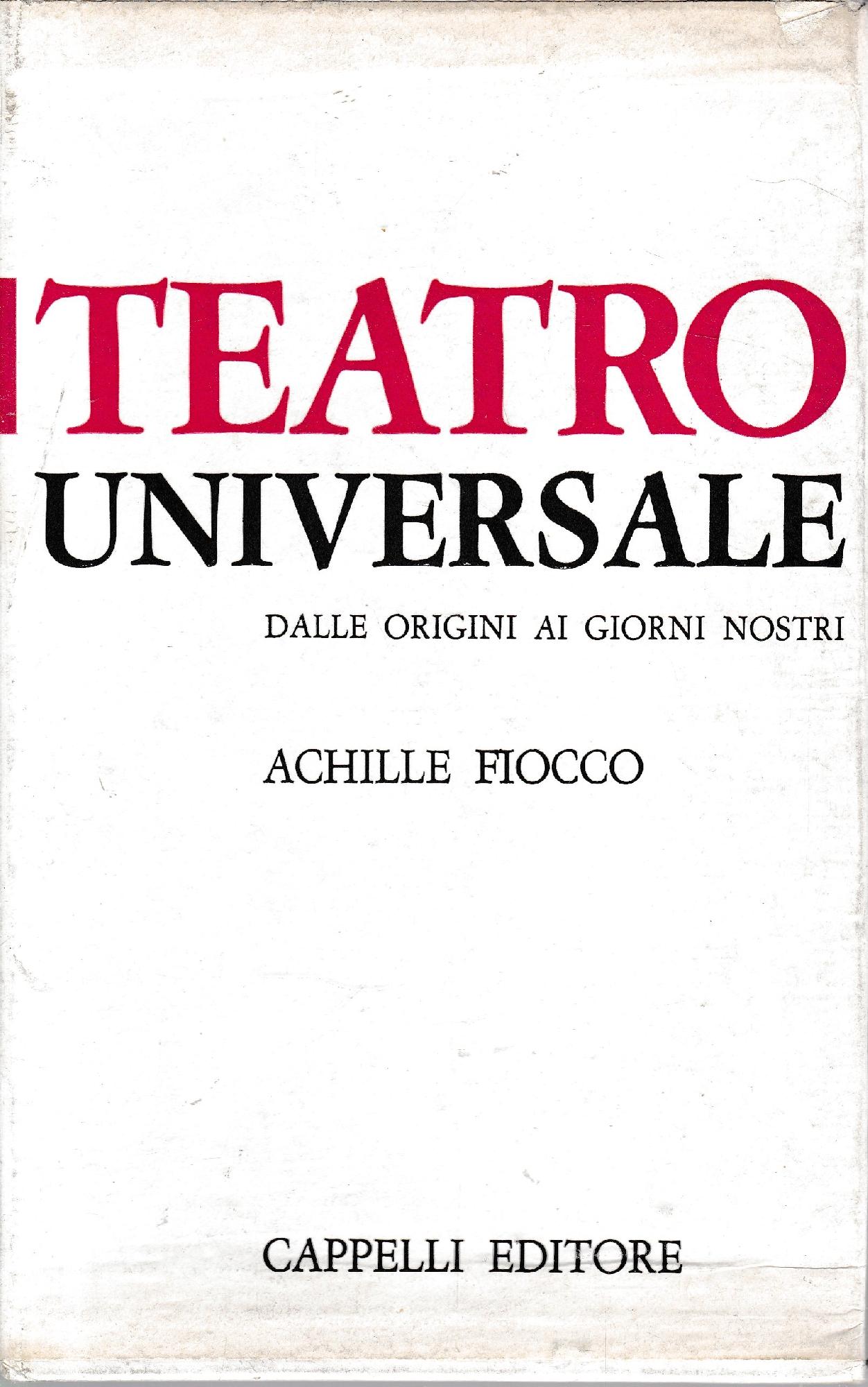 Teatro universale dalle origini a i giorni nostri, tre volumi - copertina