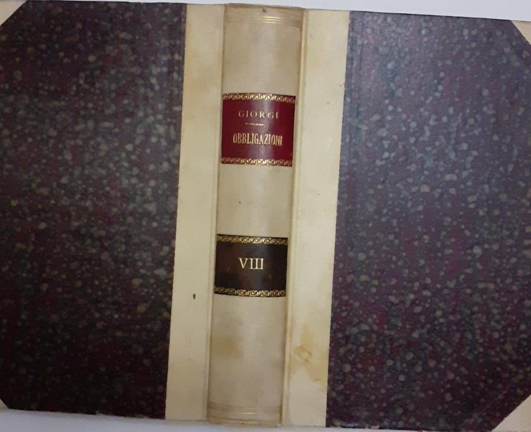 Teoria delle obbligazioni nel diritto moderno italiano Vol. VIII - copertina