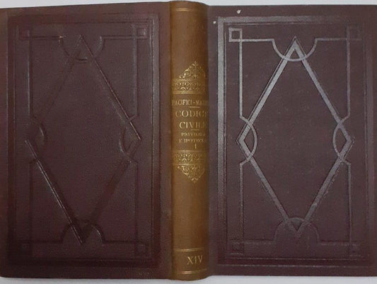 Codice civile italiano commentato con la legge romano.  Trattato dei privilegi e delle ipoteche Vol I - copertina