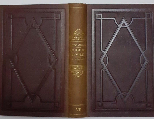 Codice civile italiano commentato con la legge romana. Trattato delle successioni Vol III - copertina