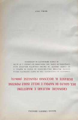 Cronache militari e marittime del Golfo di Napoli e delle Isole Pontine durante il decennio francese (1806/15) - copertina
