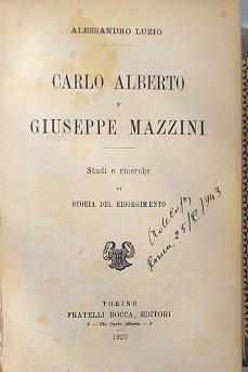 Carlo Alberto e Giuseppe Mazzini - copertina