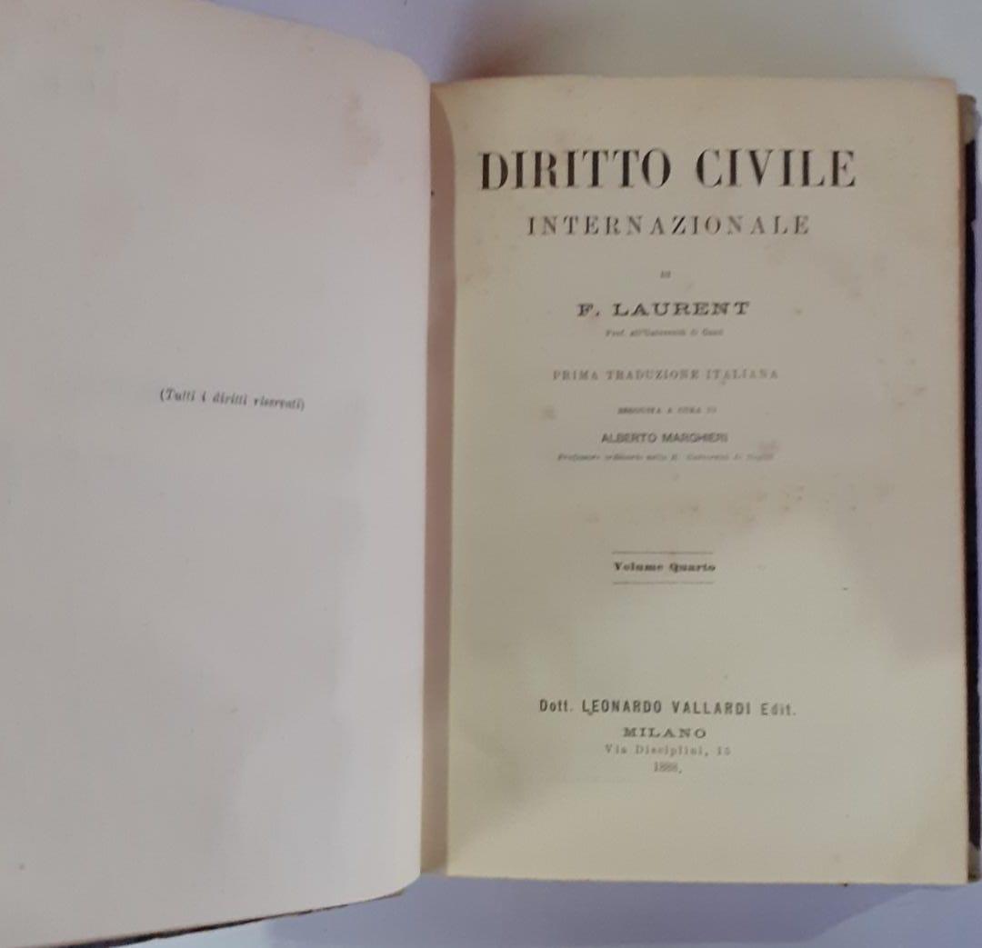 Diritto civile internazionale Volume 4 - copertina