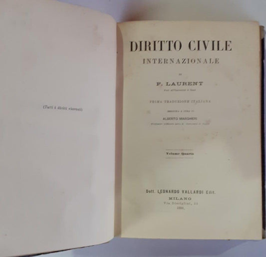 Diritto civile internazionale Volume 4 - copertina