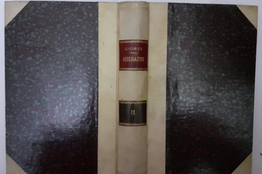 Teoria delle obbligazioni nel diritto moderno italiano Vol. II - copertina