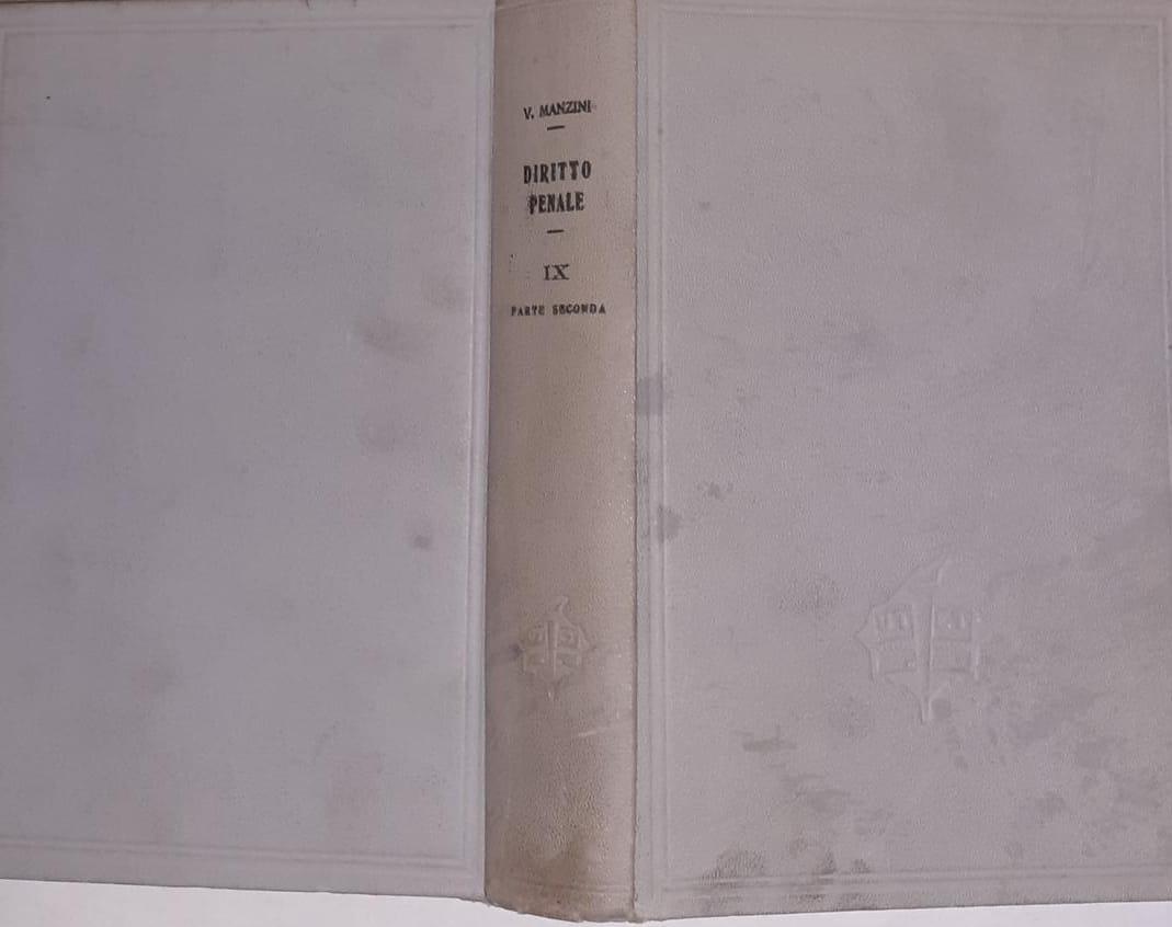 Trattato di diritto penale italiano secondo il codice del 1930 Volume IX - copertina