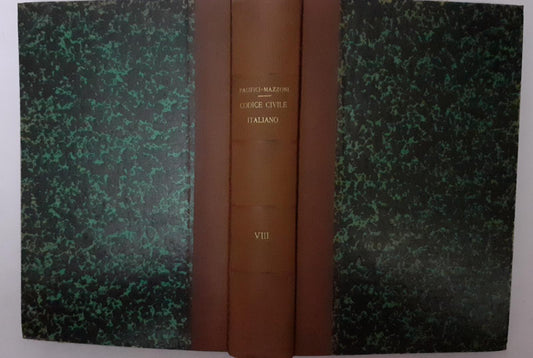 Codice civile italiano commentato con la legge romana. Trattato della distinzione dei bene  Volume II - copertina