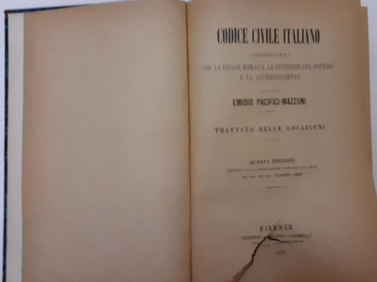 Codice civile italiano commentato con la legge romana. Trattato delle successioni. Volume IV - copertina