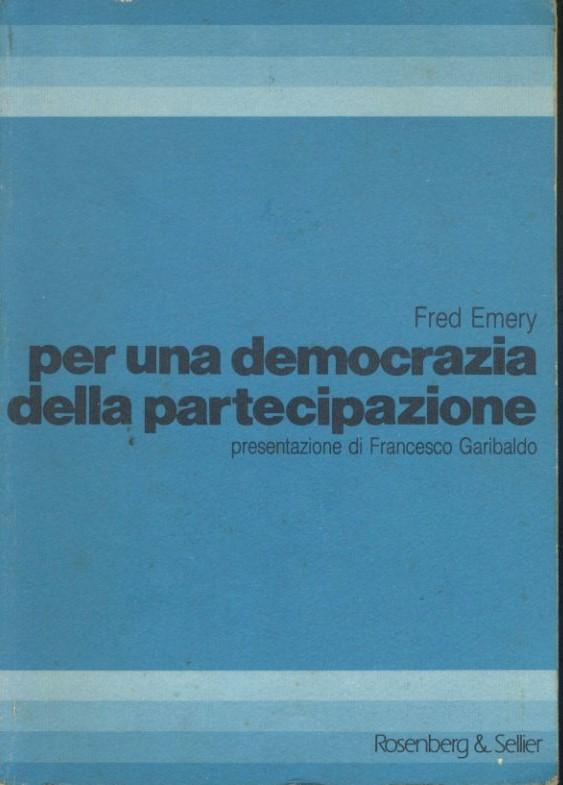 Per una democrazia della partecipazione - copertina