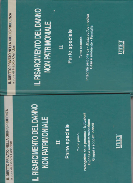 Il risarcimento del danno non patrimoniale. Volume II - parte speciale. Tomo I-II-III - copertina