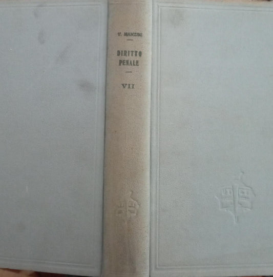 Trattato di diritto penale italiano secondo il codice del 1930 Volume VII - copertina