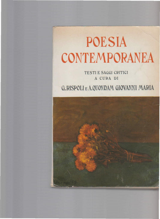 POESIA CONTEMPORANEA. Testi e saggi critici - copertina