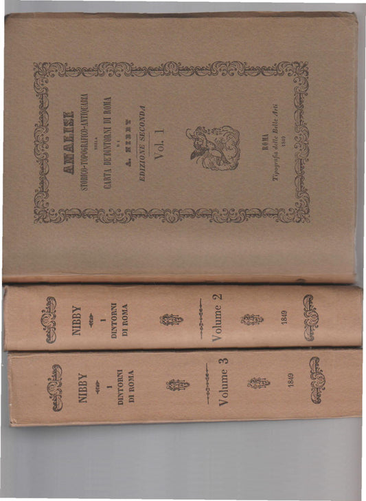 ANALISI STORICO-TOPOGRAFICO-ANTIQUARIA DELLA CARTA DE' DINTORNI DI ROMA. 3 VOLUMI - copertina