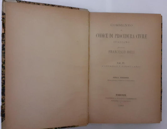 Commento al codice di procedura civile Volume IV - copertina