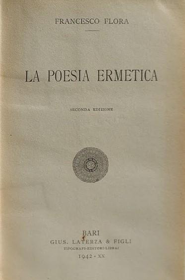 La poesia ermetica - copertina