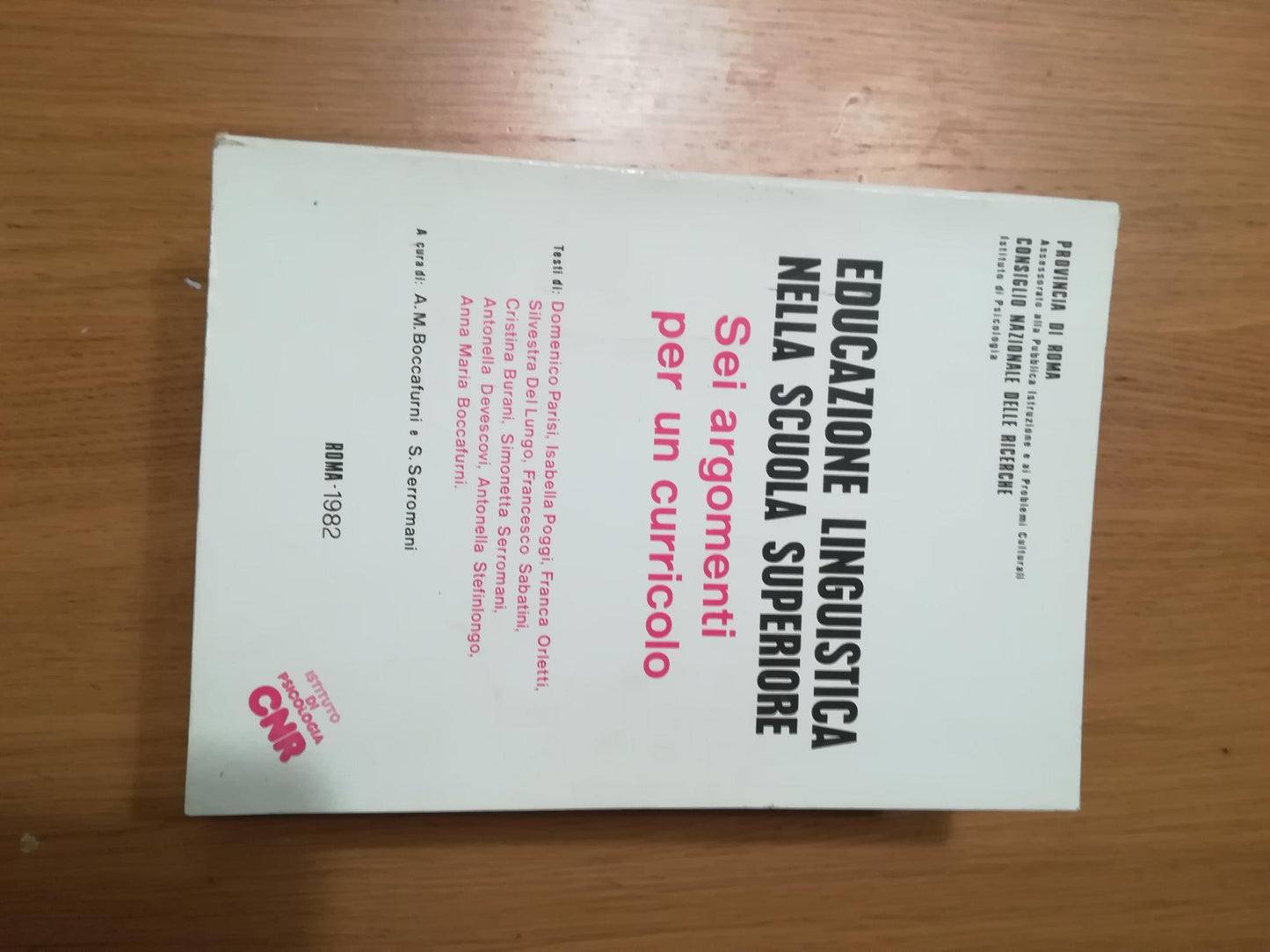 Educazione linguistica nella scuola superiore: sei argomenti per il curricolo - copertina