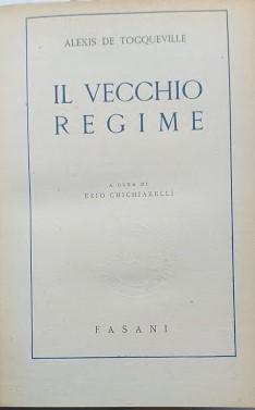 Il vecchio regime - copertina