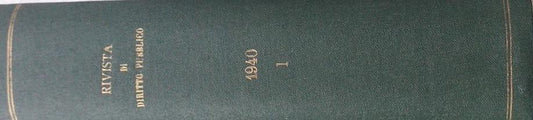 Rivista di diritto pubblico. La Giustizia amministrativa, parte prima - copertina