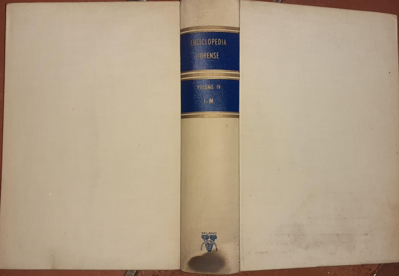 Enciclopedia forense Volume IV I-M - copertina