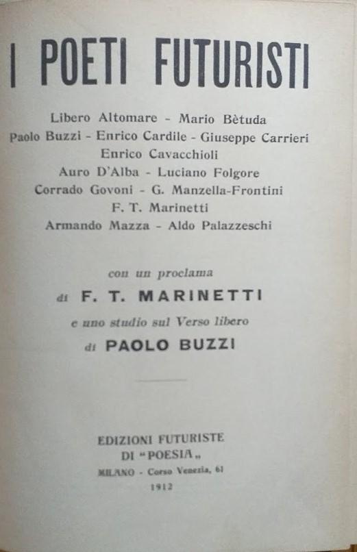 I poeti futuristi - copertina