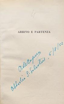 Arrivo e partenza - copertina