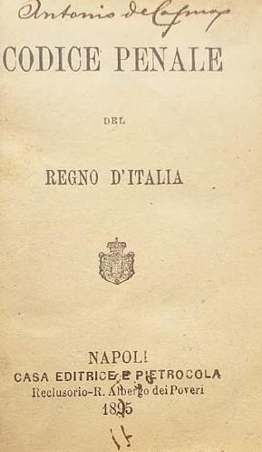 Codice Penale e Codice di Procedura Penale del Regno d'Italia - copertina