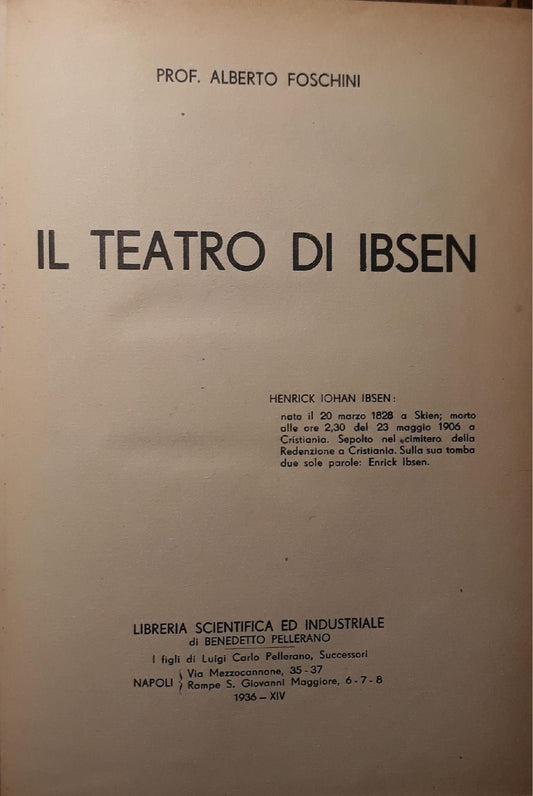 Il teatro di Ibsen - copertina