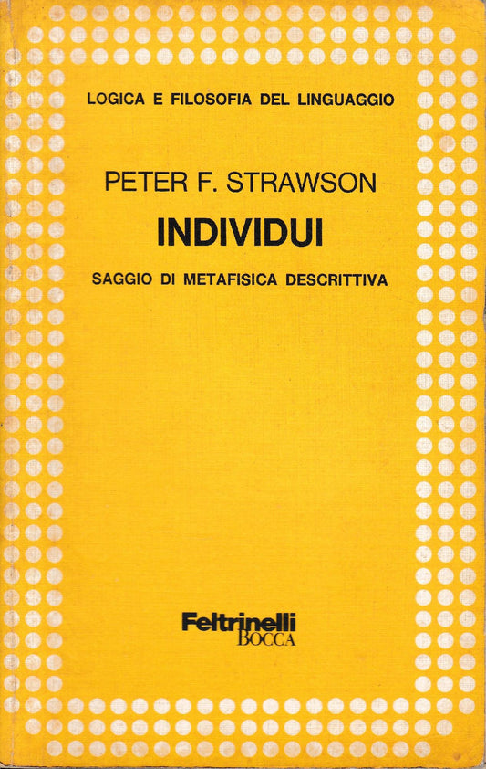 Individui. Saggio di metafisica descrittiva - copertina