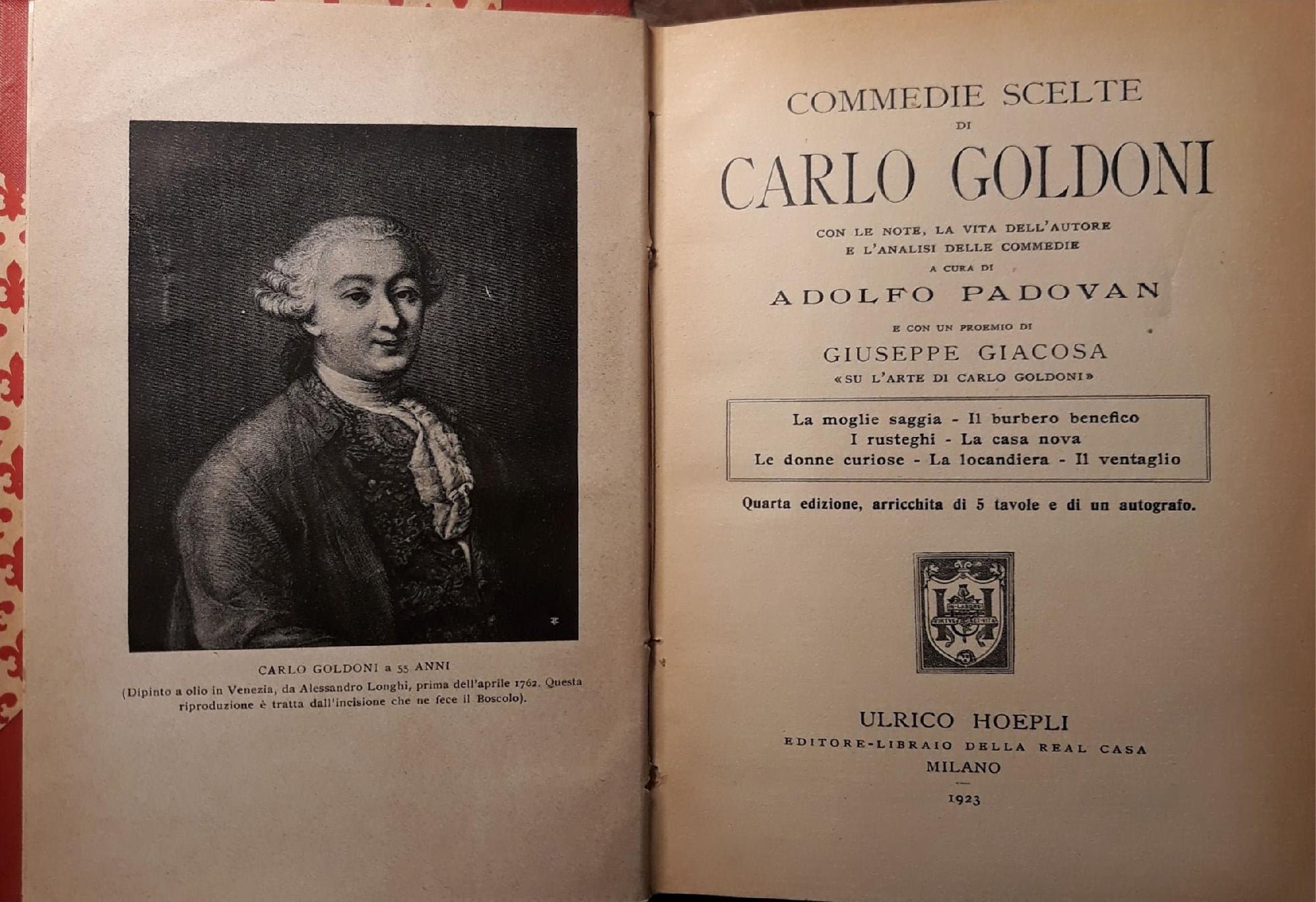 Commedie scelte di Carlo Goldoni - copertina