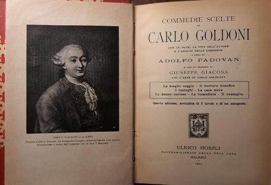Commedie scelte di Carlo Goldoni - copertina