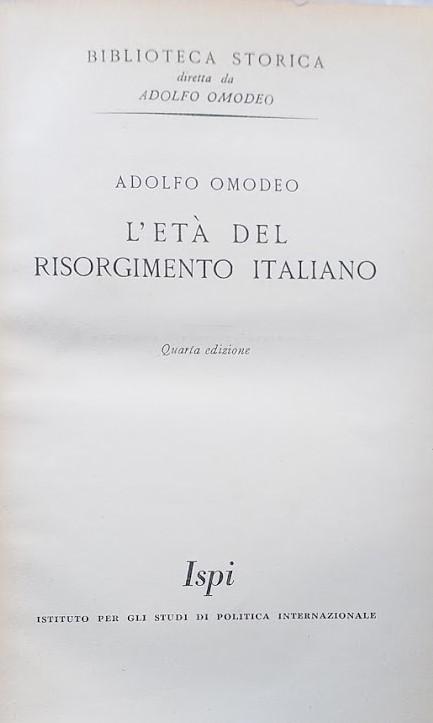 L'età del Risorgimento italiano - copertina