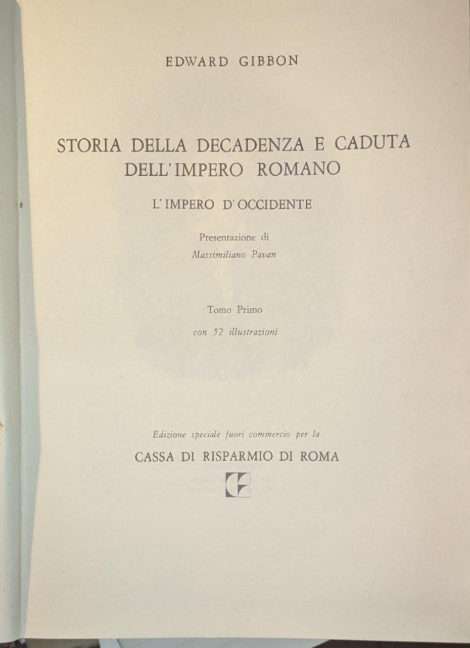 Storia della decadenza e caduta dell'Impero Romano. Impero d'Occidente (Vol. 1&2) - copertina