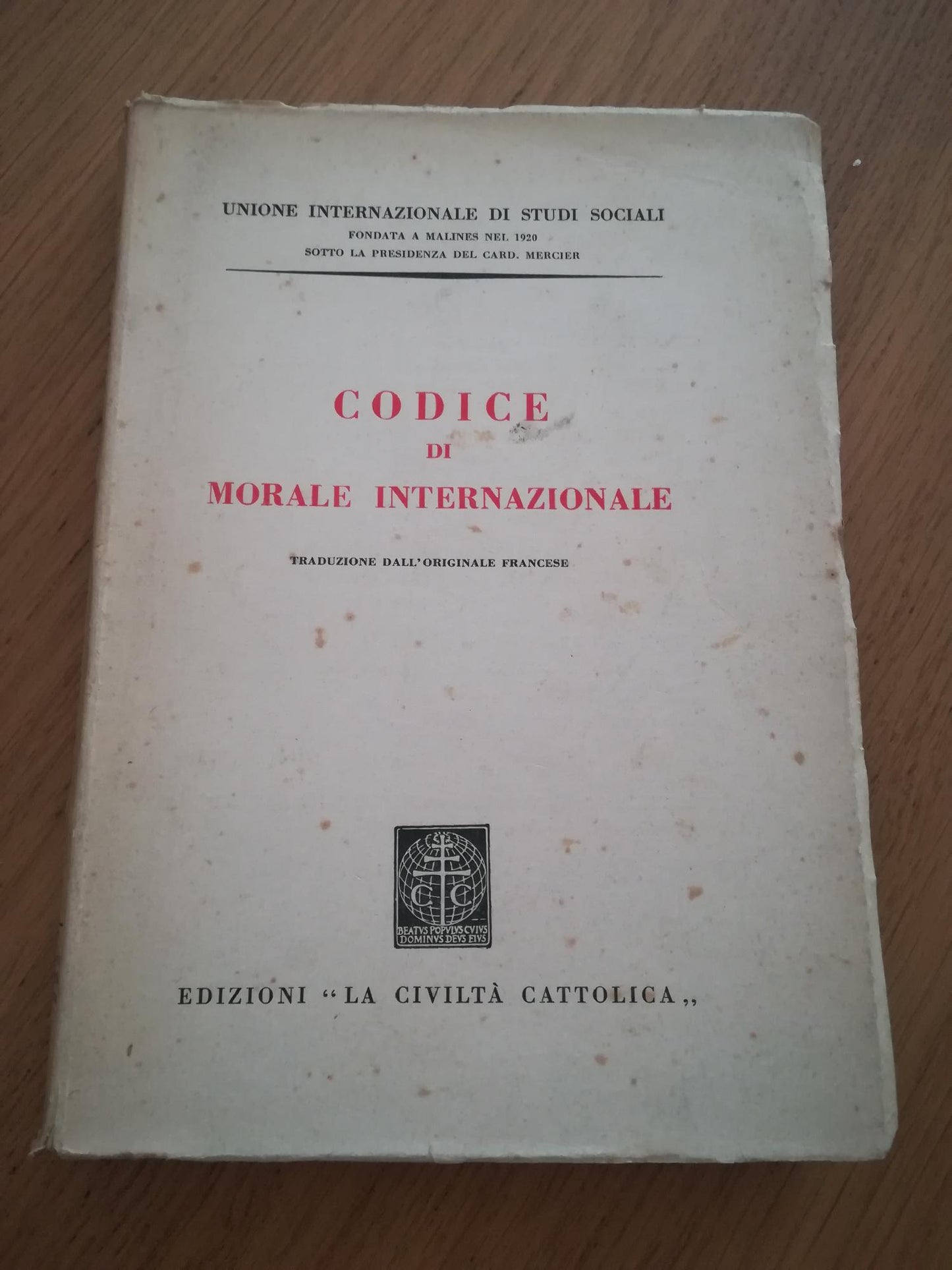 Codice di morale internazionale - copertina