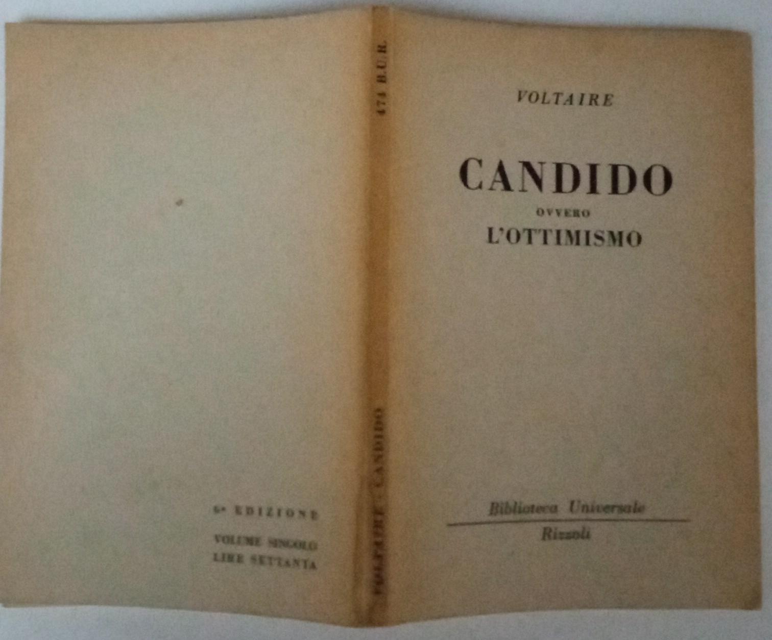 Candido ovvero l'ottimismo - copertina
