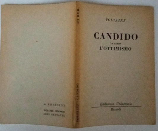 Candido ovvero l'ottimismo - copertina