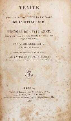 Traité de l'organisation et de la tactique de l'artillerie et histoire de cette arme - copertina