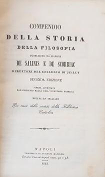 Compendio della storia della filosofia - copertina