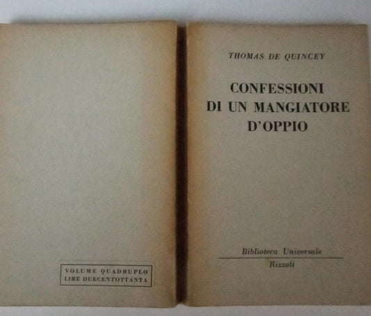 Confessioni di un mangiatore d'oppio - copertina