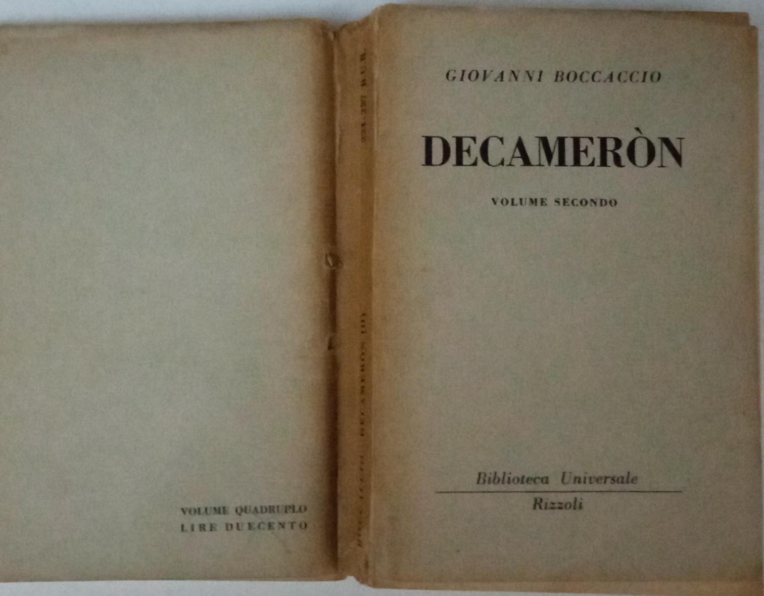 Decameron Volume II - copertina