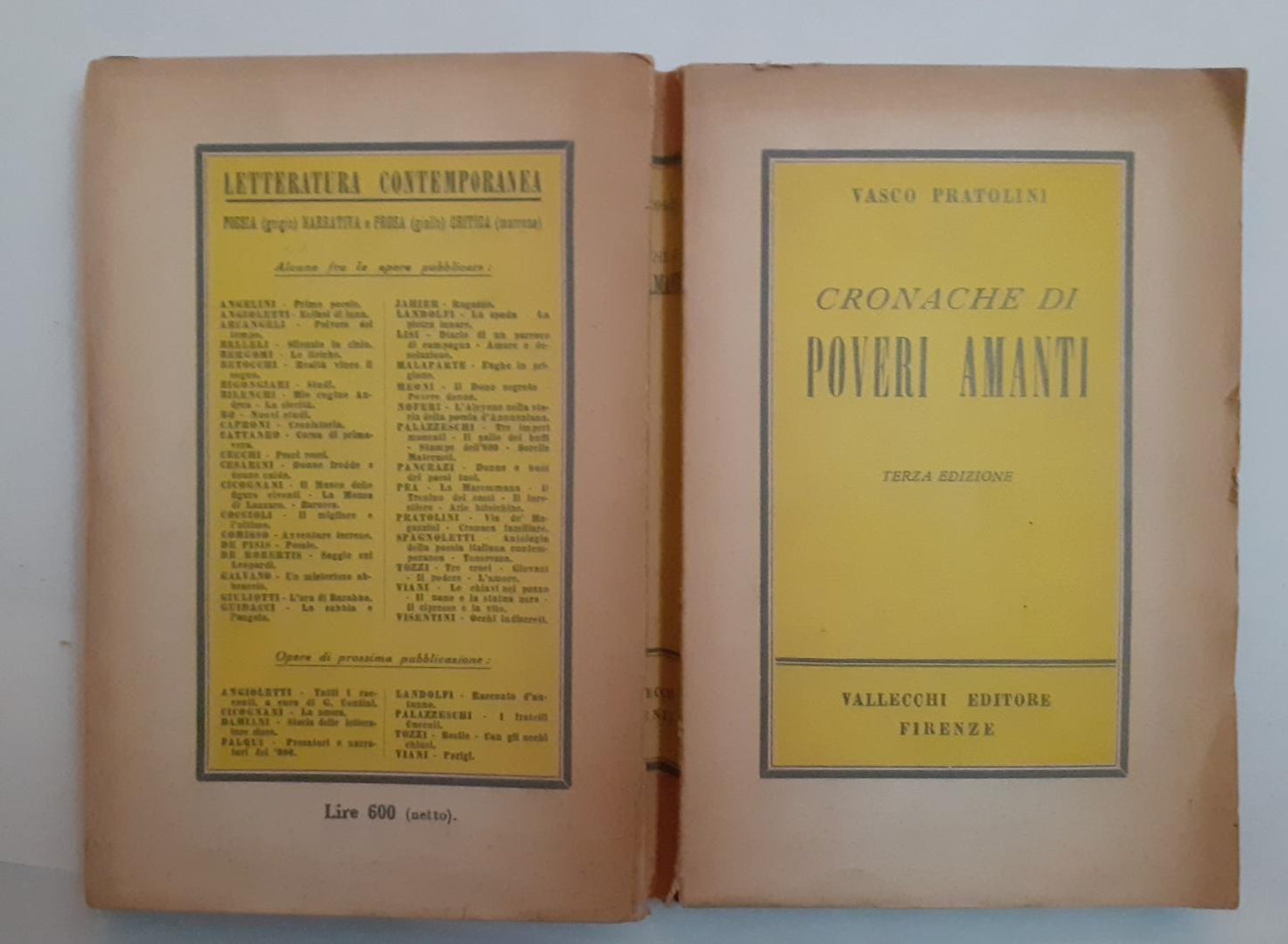 Cronache di Poveri amanti - copertina