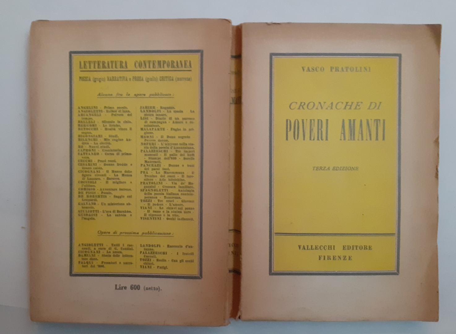 Cronache di Poveri amanti - copertina