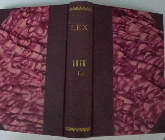 Lex legislazione italiana Anno LXII Parte III e IV - copertina
