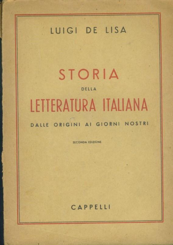 Storia della letteratura italiana - copertina